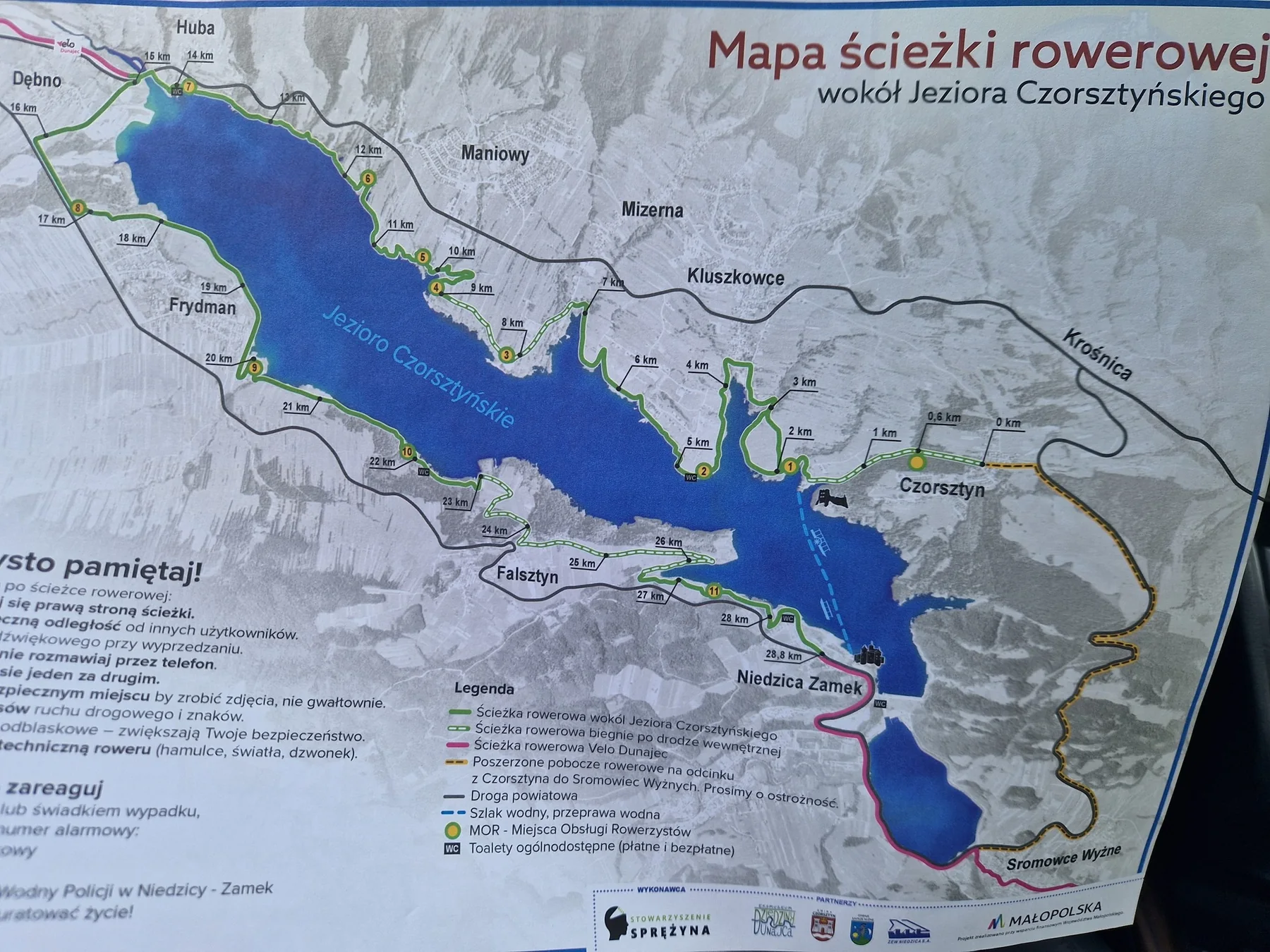 Mapa Velo Czorsztyn z wyjazdu
